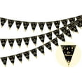 thumbnail image 1 of Fangleland Eid Mubarak Bunting Banner, Eid Mubarak Decoration Black and Gold Triangle Flag Banner for Muslim Islamic Ramadan Kareem Party Supplies for Home Celebration Indoor, 1 of 6