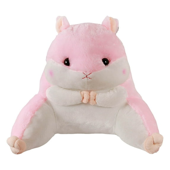 Fanglonggg Hamster Reading Pillow With Arms For Kids Teens Adults Back Pillow For Bed Sitting Up Soft Backrest Pillow Cartoon Chair Lumbar Support Bed Rest Pillow ( 17.7x15.75 Inches) Hemorrhoid Seat