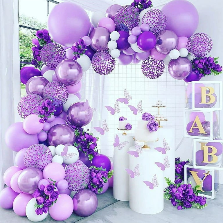 Fangsheng Decoration Balloons, Latex Purple Baby Shower