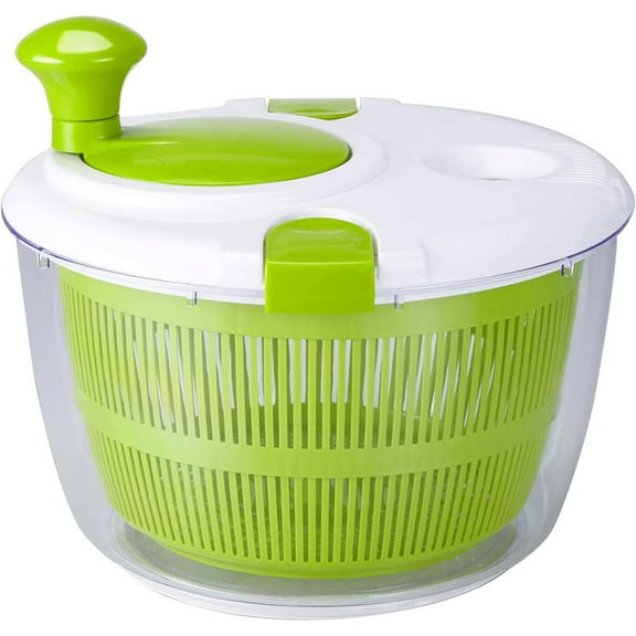 Fangsheng 5L Salad Spinner with Bowl & Colander, Green, Dishwasher Safe