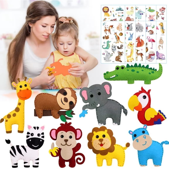 Fangsheng Sewing Craft Kits for Kids, Educational Sewing Felt Set for Girls and Boys