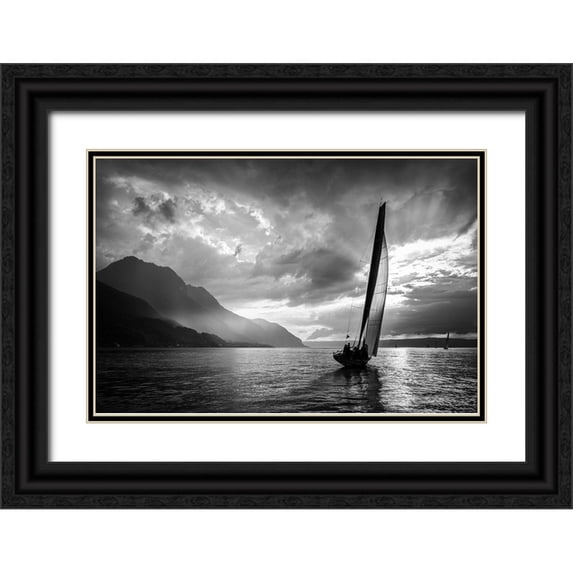 Fangueiro, Jose 32x23 Black Ornate Wood Framed with Double Matting Museum Art Print Titled - Bol Dor
