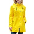 thumbnail image 1 of Fanient Women's Waterproof Rain Jacket Lightweight Windbreaker Jacket Long Hooded Rain Coats Trench Coat for Women, 1 of 8