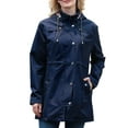 thumbnail image 1 of Fanient Women's Waterproof Rain Jacket Lightweight Windbreaker Jacket Long Hooded Rain Coats Trench Coat for Women, 1 of 8