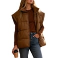 thumbnail image 1 of Fanient Womens Oversized Puffer Vest Sleeveless Zip Up Padded Jacket Vest Lightweight Winter Coat Outwear, 1 of 8
