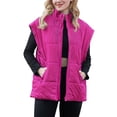 thumbnail image 1 of Fanient Womens Oversized Puffer Vest Sleeveless Zip Up Padded Jacket Vest Lightweight Winter Coat Outwear, 1 of 6