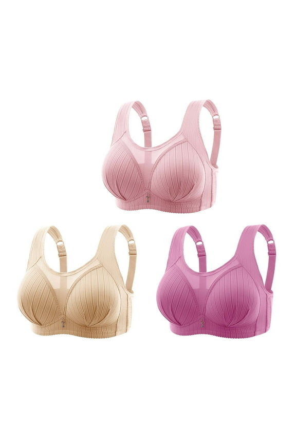 Fanixng Pullover Bra for Women No Underwire Plus Size Push Up Bras Comfort Breathable Full Coverage Padded Bralettes Soft Everyday Bra L:34C/34D/34DD;36A/36B/36C