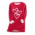 thumbnail image 1 of Fanixng Women's Day Deals Women Fleece Lined Sherpa Sweatshirt Pullover Oversize Round Neck Long Sleeve Jumper Lounge Tops, 1 of 3