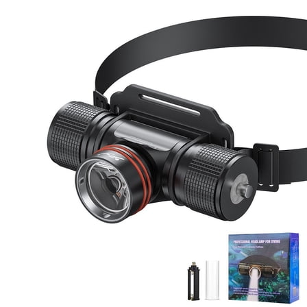 Fanjie Scuba Diving Headlight Headlamp Led High Power Head Flashlight Ipx8 Waterproof Underwater Dive Head Light Waterproof Underwater