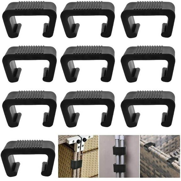 Fankenuo 10Pcs Furniture Connection Clamps Garden Furniture Connector Rattan Chair Clips 5.25cm