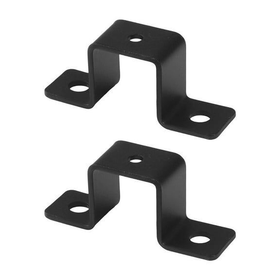 Fankenuo 2/4pc Black Strap Heavy Duty Wood Deck Fence Tie For Post U-Shaped Pipe Clamp Bracket Gazebo Mounting Bracket Garden Trellis Par 2pcs 1in