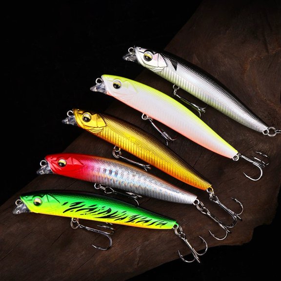 Fankenuo Effective 5PCS Lure Set for Sea Fishing Attracts For bass and Mandarin Fish 5PCS small