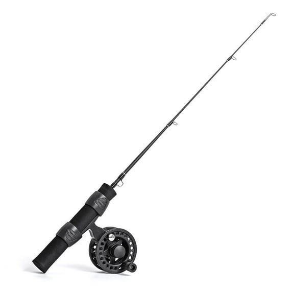 Fankenuo Ice Fishing Rod 51cm Ultralight With Reel Portable Casting Rod Fishing Gear B-Fishing rod+reel 51cm