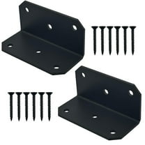 Fankenuo L Angle Brackets for Wood Metal Corner Brackets 90 Degree with Holes 2x4 Inch 2 Sets