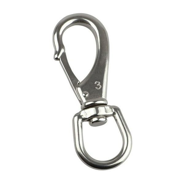 Fankenuo Multi Purpose 316 Stainless Steel Swivel Eye Snap Hook for Pets and Camping 3#