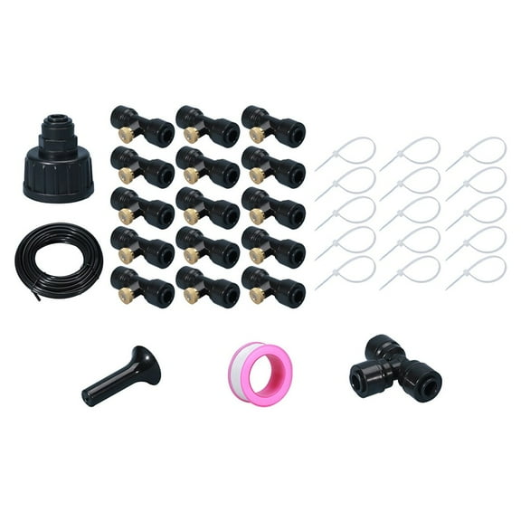 Fankenuo Outdoor mist cooling system: low pressure mist for garden and drip irrigation 15m