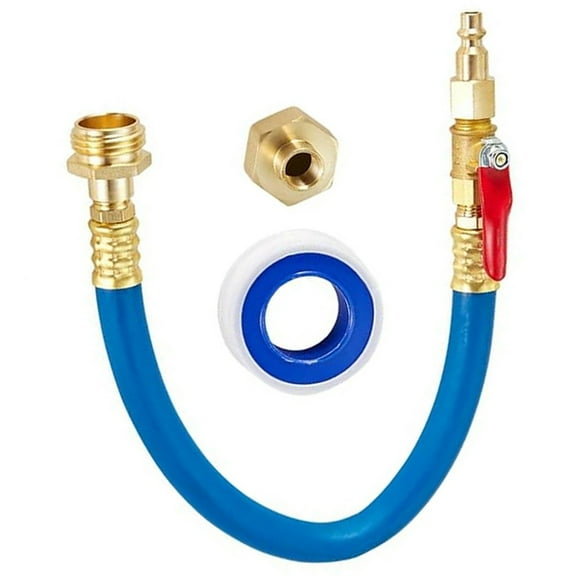 Fankenuo RV Sprinkler Adapter with Shutoff Valve 12-Inch Air Hose Quick Connect Fittings