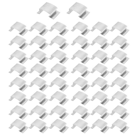 Fankenuo Robust Stainless Steel Greenhouse Clips 25x10x15mm for Outdoor Gardening 50pcs