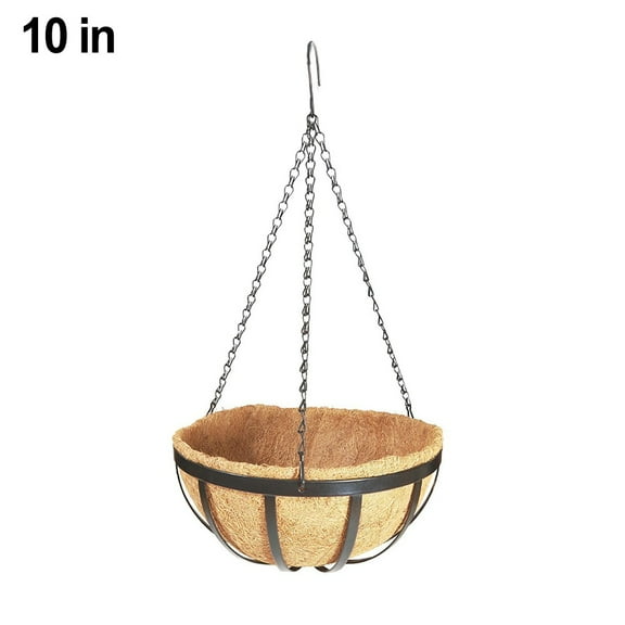 Fankenuo Stylish Metal Coconut Hanging Basket for Indoor & Outdoor Décor 10 inch basket 2