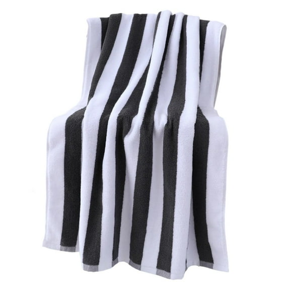 Fankenuo Stylish Striped Cotton Lounge Chair Covers with Pocket for Beach & Pool! Gray 76*180
