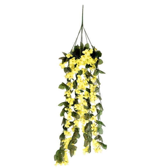 Fankiway 33" Artificial Silk Yellow Violet Outdoor Bouquet