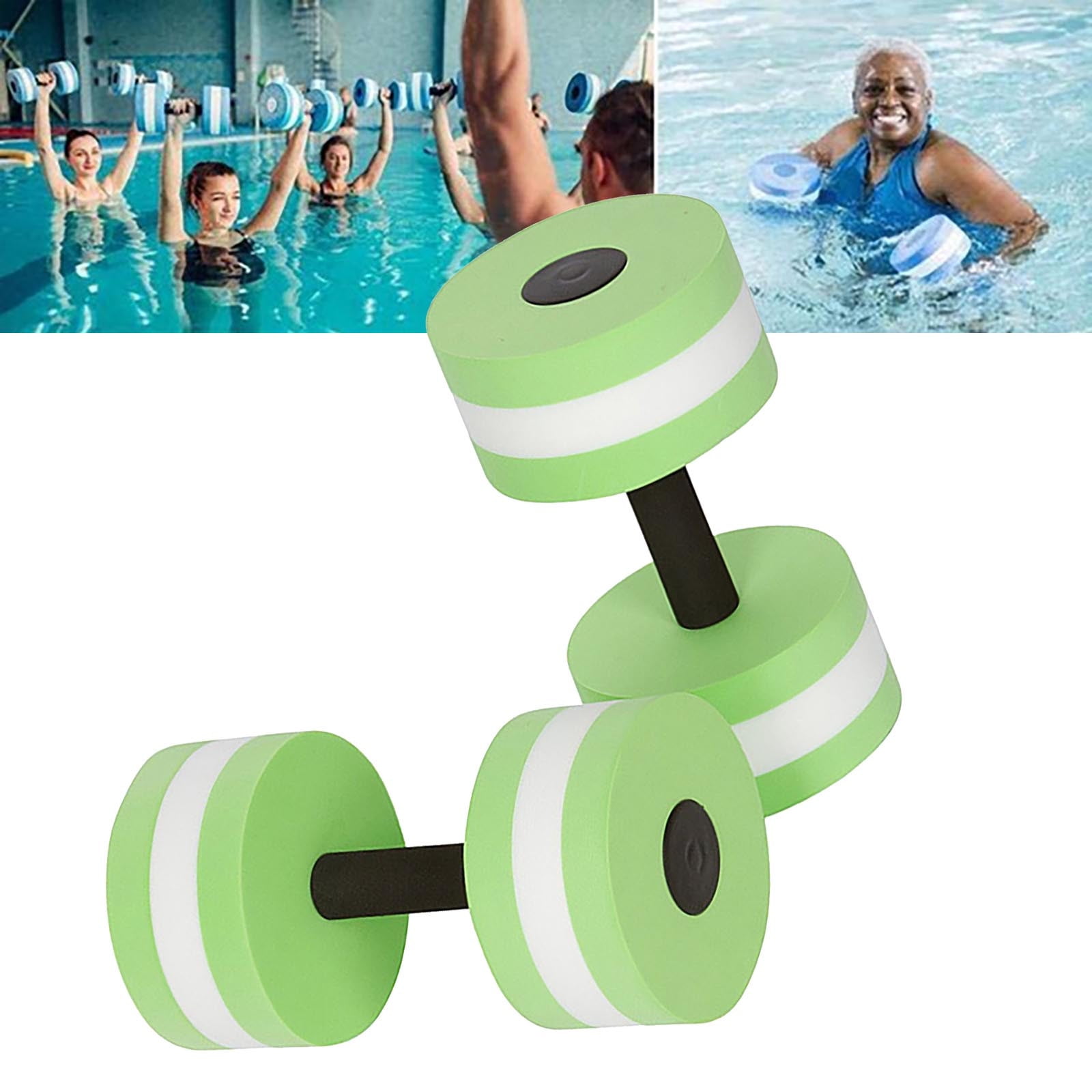 Fankiway Aquatic Foam Dumbbells Water Aerobics Barbell Water Exercise Equipment Foam Dumbbells for Swimming Pools 1 Pair