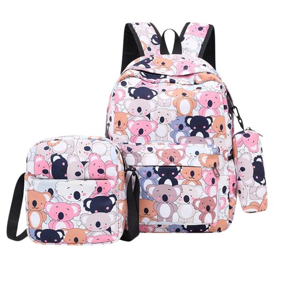 Fankiway Backpack for Men and Women, Nordic Printed Student Backpack, Nylon Three Piece Set, Computer Back Bag, Mother Bag, Home & Kitchen Product