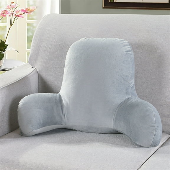 Fankiway Backrest Pillow with Arms, Back Rest for Bed Sitting, Plush Big Backrest Lumbar Support Chair Cushion, Foam Arm Rests Supportive Neck Pillow for Reading & Watching Tv