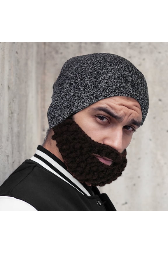 Beard Hat, Knitted Yarn Hip-hop Funny Big Beard Mask, Adult Hat Beard Hat, Cool Gift for Men