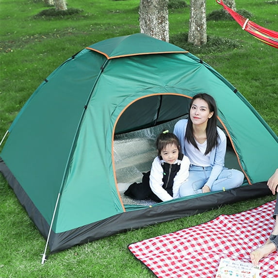 Fankiway Camping Tent 2 Person Automatic Quadrangle Tent with Easy Setup 1 Door and 1 Skylight
