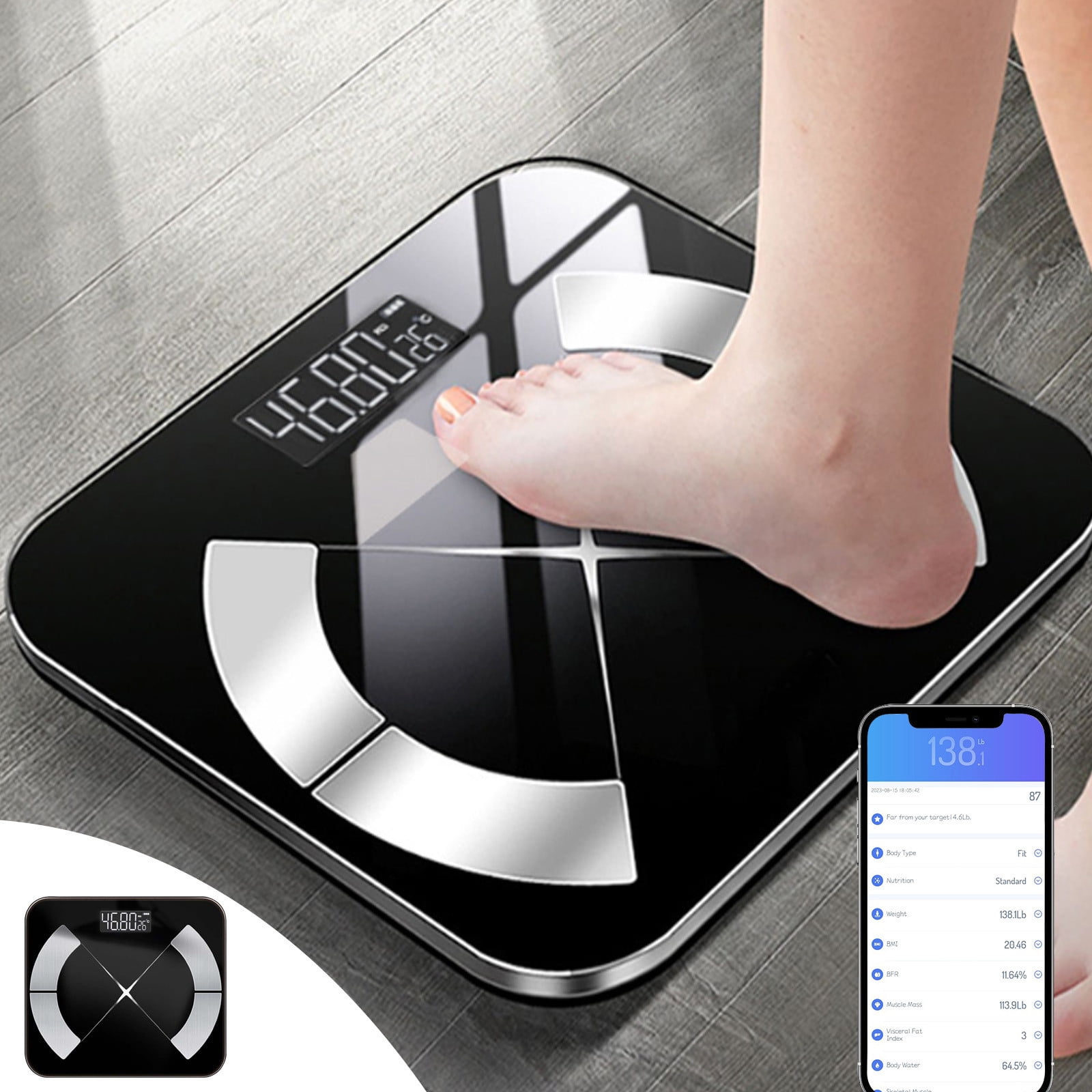 Fankiway Digital Weight Scale Smart and Accurate Bathroom Scale with ...