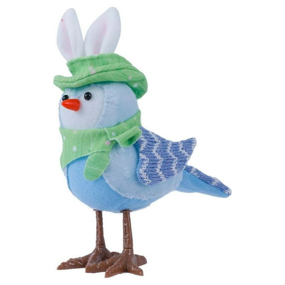 Fankiway Easter Glowing Birds, Cute Plush Birds Doll with Rabbit Ear, Easter Home Ornaments Decorations,Couple Birds with LED Lights Romantic Love Inseparable Birds, Gifts for Everyone