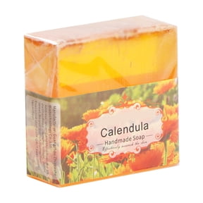 Fankiway Handmade Calendula Esssence Oil Bath Soap, Calendula Flower Scented Botanical Soap Bar, Handmade Floral Essential Oils Bath Soap, Natural Ingredients for Men & Women