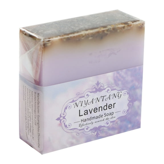 Fankiway Handmade Lavender Esssence Oil Bath Soap, Lavender Flower Scented Botanical Soap Bar, Handmade Floral Essential Oils Bath Soap, Natural Ingredients for Men & Women