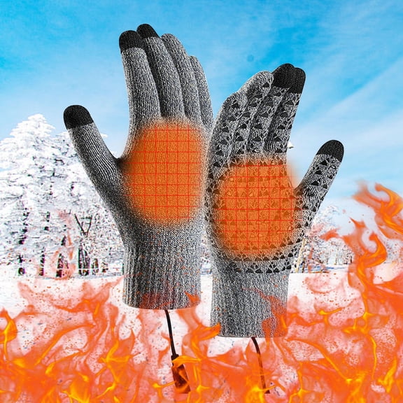 Fankiway Heated Gloves for Men Women USB Heated Gloves Warming Gloves, USB Electric Heating Gloves, for Cycling Skiing Hiking Hunting Outdoor Work