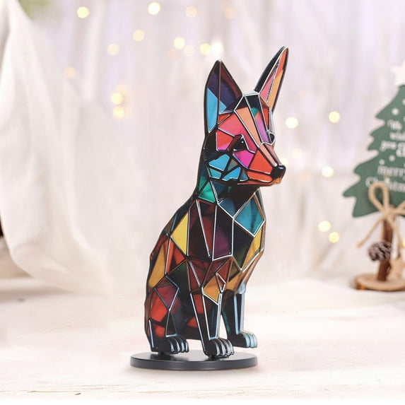 Fankiway Home Decor Colorful Foxs Decoration, Home Decoration, Metal Foxs Pendants Home Decor Gifts