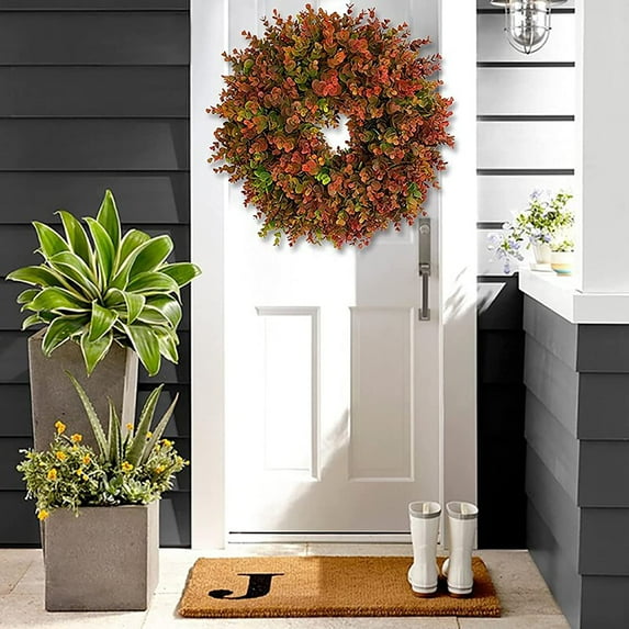 Fankiway Home Decoration, Wreath and Doorplate Decoration In Front Of The Door