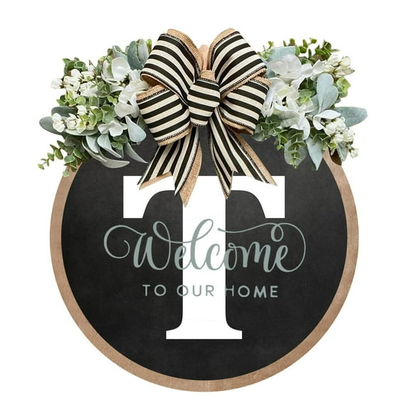Fankiway Last Name Year Round Front Door Wreath Decorative Hanging Plaques in Front of The Door, Home tools on Sales