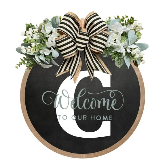 Fankiway Last Name Year Round Front Door Wreath Decorative Hanging Plaques in Front of The Door, Home tools on Sales