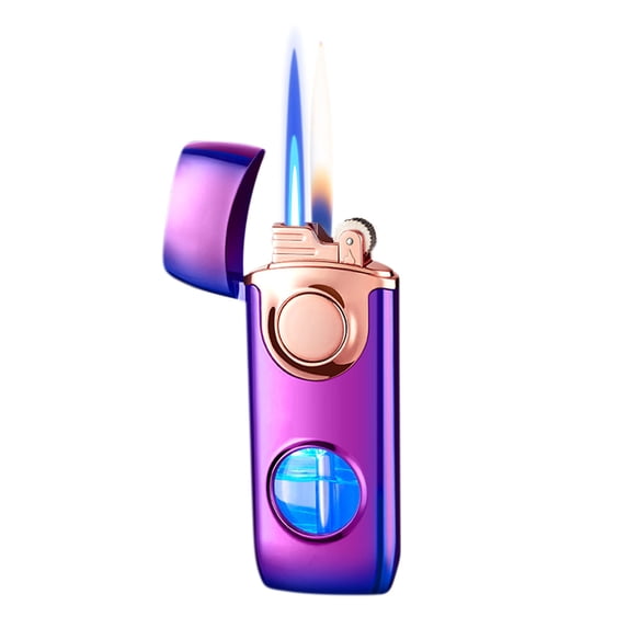 Fankiway Lighters for Candle, Flame Lighter Windproof Flame Adjustable Rechargeable Portable Lighter with Visible Window for Camping Cooking