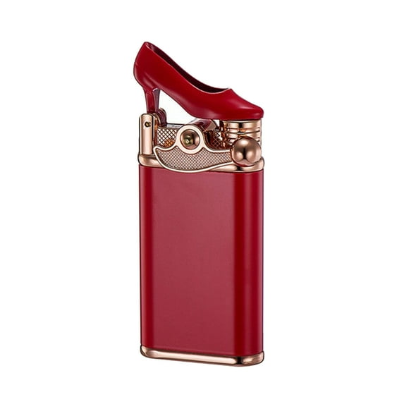 Fankiway Lighters for Candle, High Heeled Shoe Design, Rocker Arm Direct Charge inflatable Lighter, Engraving Gift Lighter