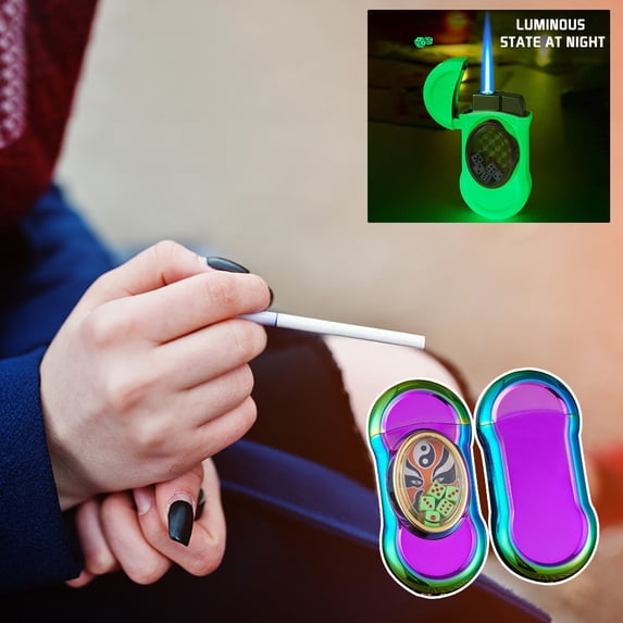Fankiway Lighters for Candle, New Personalized Dice Lighter Bar Play Carving Advertising Direct Charge Windproof Lighter