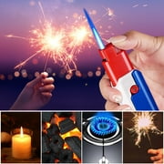 Fankiway Lighters for Candle, Windproof inflatable Lighter with Retractable and Foldable Cool Lighter Blue Flame