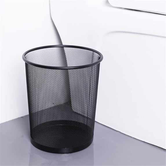 Fankiway Metal Meshround Garbage Can Trash Can Garbage Can Wastebaskets For Bathroom Bedroom office Kitchen Small Space Living Trash Bin, Summer Savings Clearance