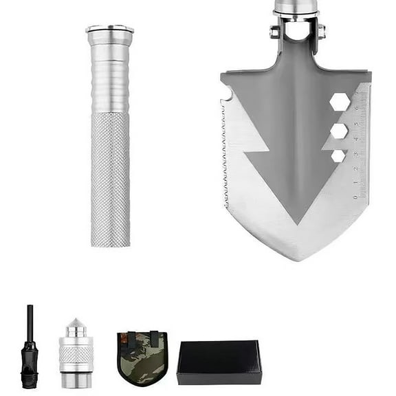 Fankiway Multi-Purpose Camping Survival Manganese Steel Multifunctional Engineer Shovel Special Outdoor Car Carrying Field Fishing Folding Digging Shovels, Home & Kitchen Product