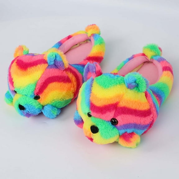 Fankiway Teddy Bear Slippers for Women Men, Teddy Bear Plush Half Mop Floor, Plush House Shoes Fuzzy Slippers, Cute Warm Home Anti-Slip Cartoon Bedroom Shoes, for All Seasons Holiday Birthday Gifts