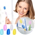 thumbnail image 1 of Fankiway Toothbrush Head Cover, Toothbrush Protector Brush Housing Protective Case Plastic Clip Bathroom Supplies for Household Travel Pack of 5, 1 of 9