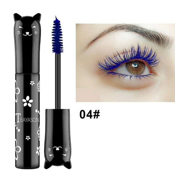 Fankiway Waterproof Mascara for Eyelashes, 5D Silk Fiber Liquid Lash Extensions Colored Mascara with Eyelash Comb Brush, Long Lasting Volumizing and Length, Christmas Eye Makeup Gift for Women