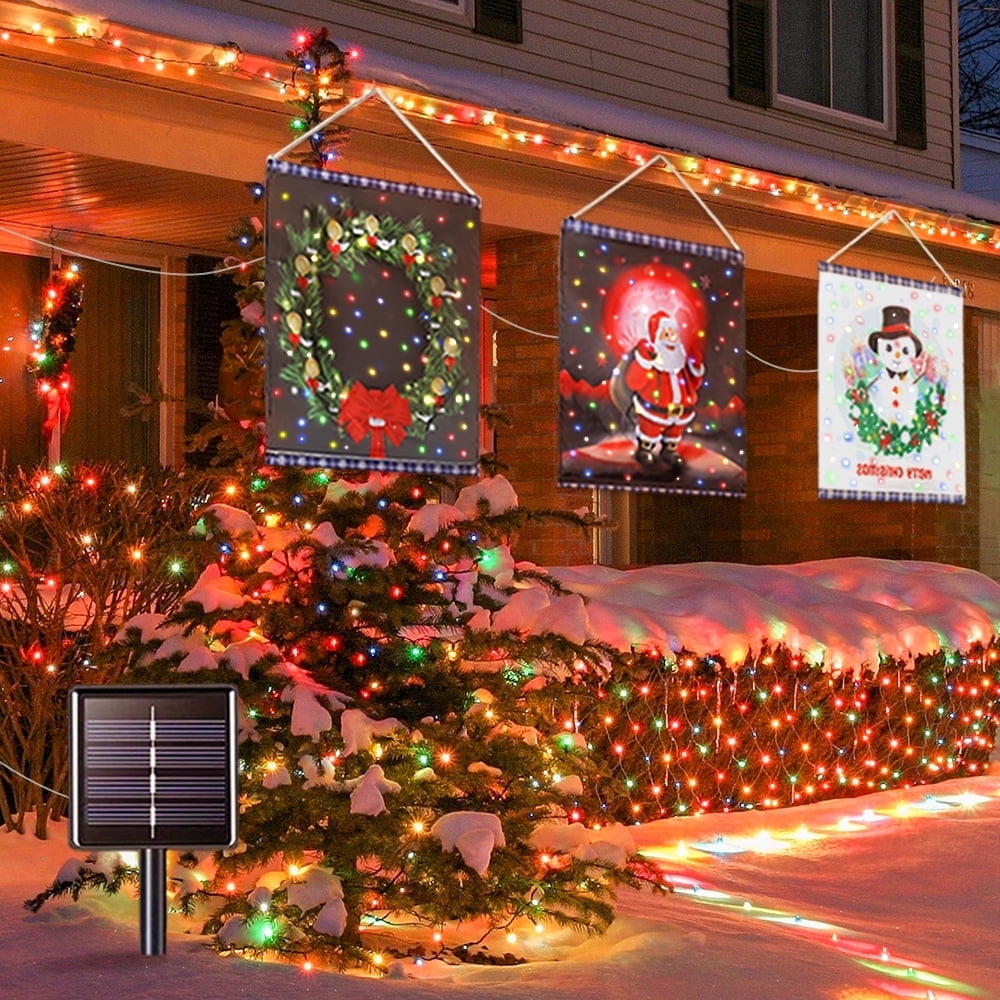 Fanle 30-Count Solar Powered LED Christmas Indoor Outdoor Wall Lights