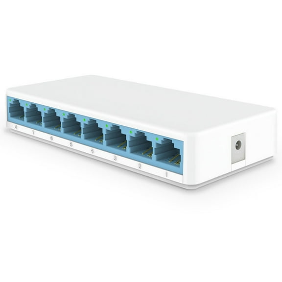 Fanless 8Port 100Mbps Ethernet Networking Hubs Ethernet Switches for Seamlessly Connectivity in Homes Office Setting